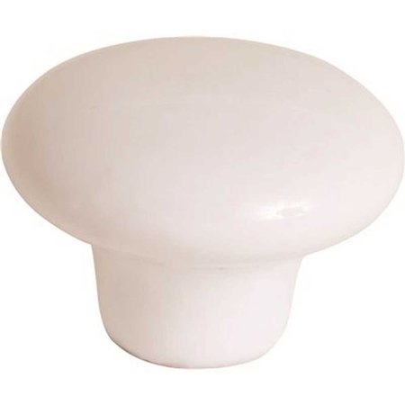 ANVIL MARK 1-1/2 in. White Ceramic Cabinet Knob, 5PK 2492417